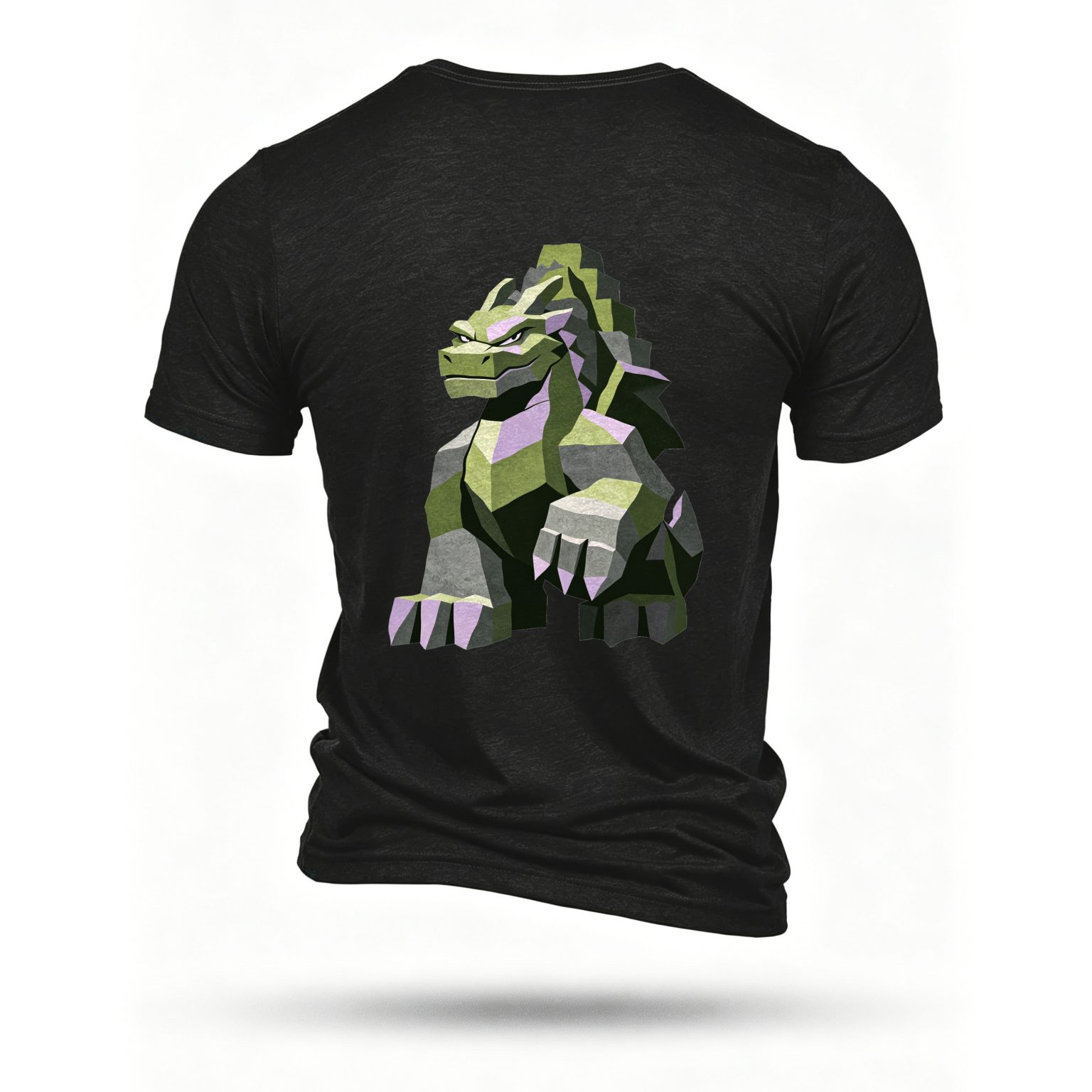 Black T-shirt, back print