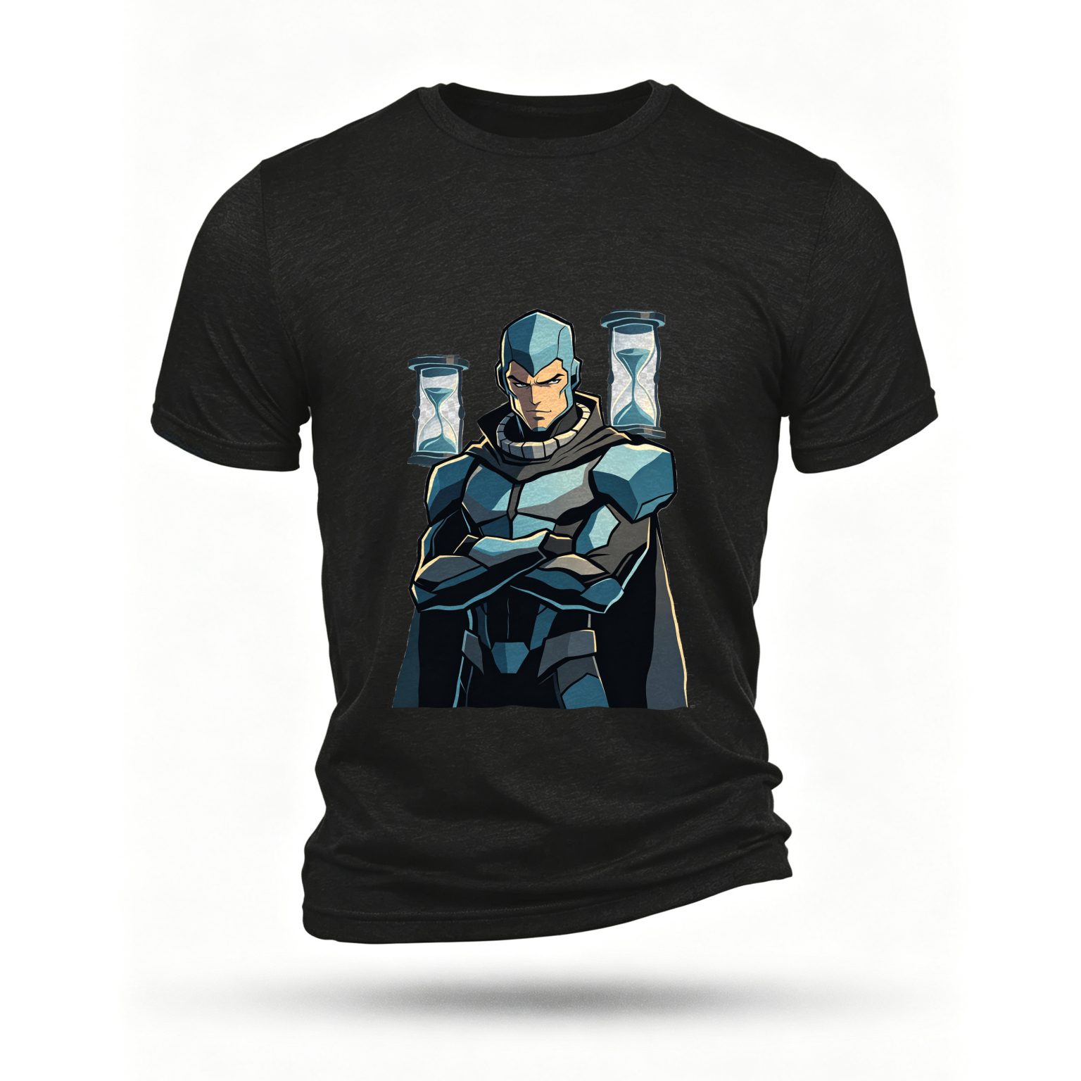 Black T-shirt, front print