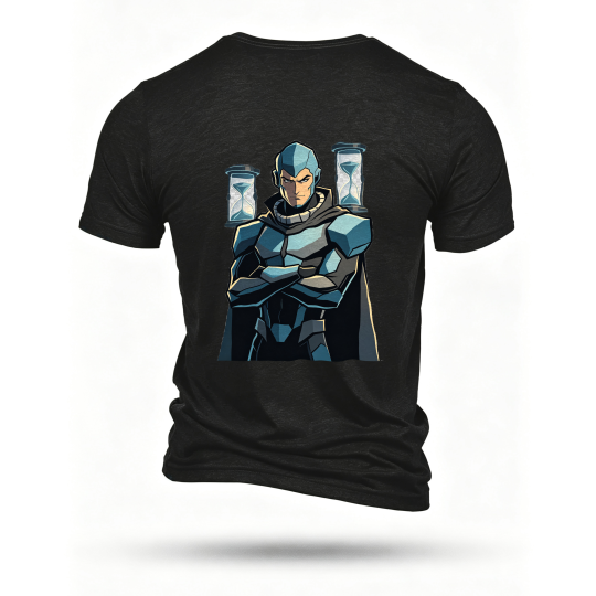 Black T-shirt, back print