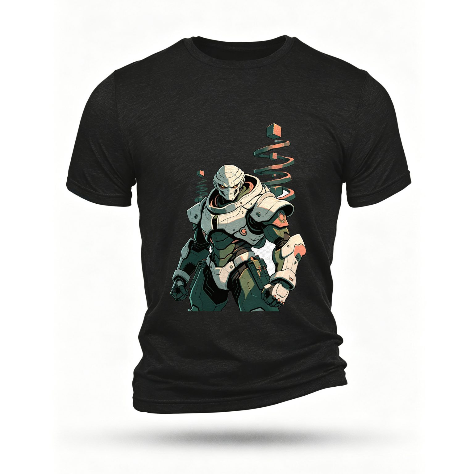Black T-shirt, front print