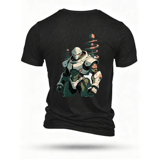 Black T-shirt, back print