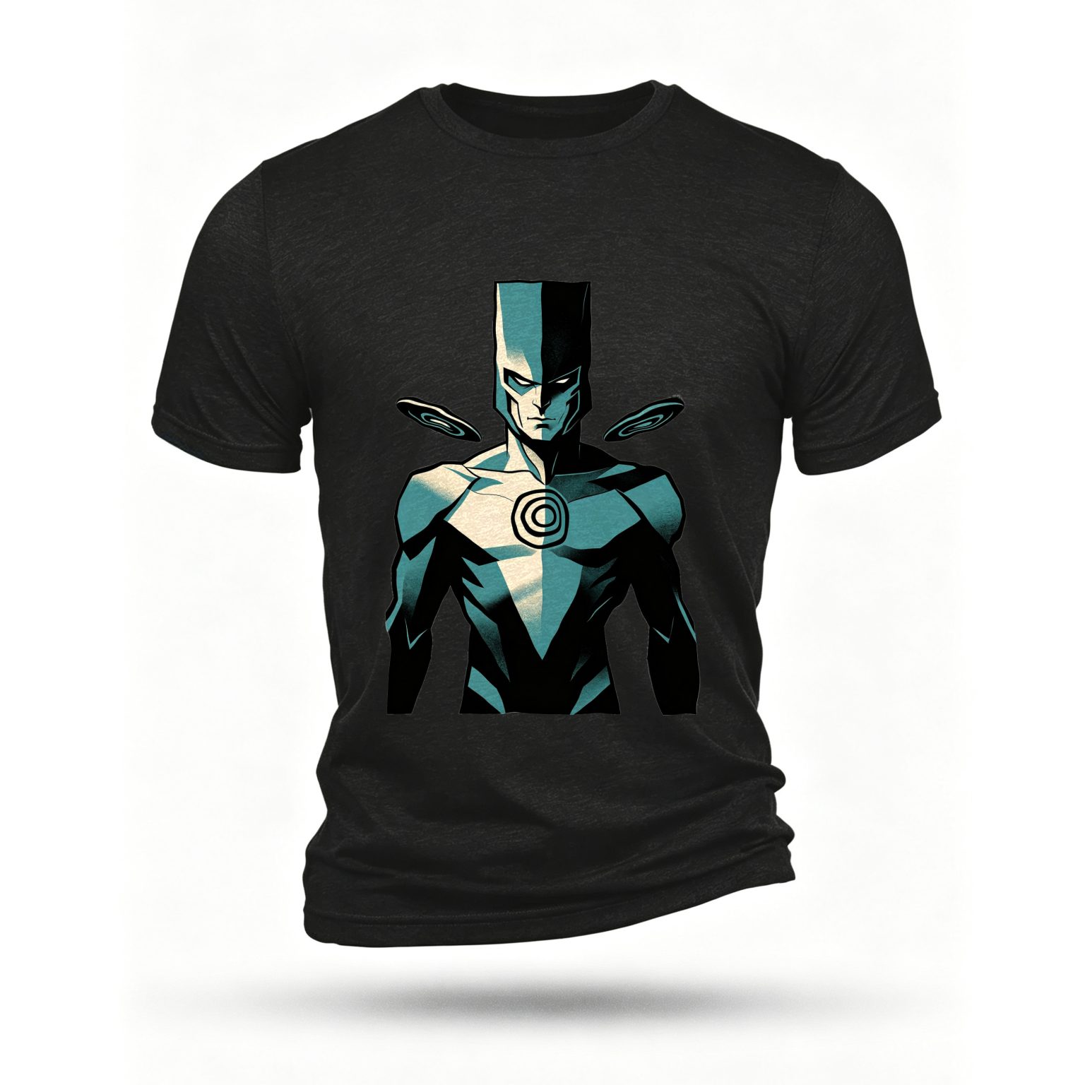 Black T-shirt, front print