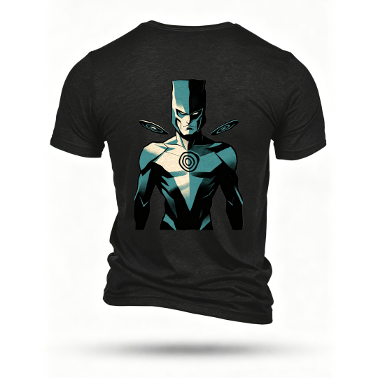 Black T-shirt, back print