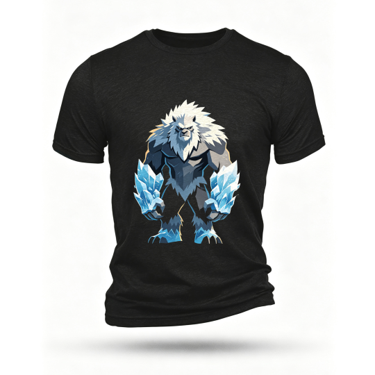 Black T-shirt, front print