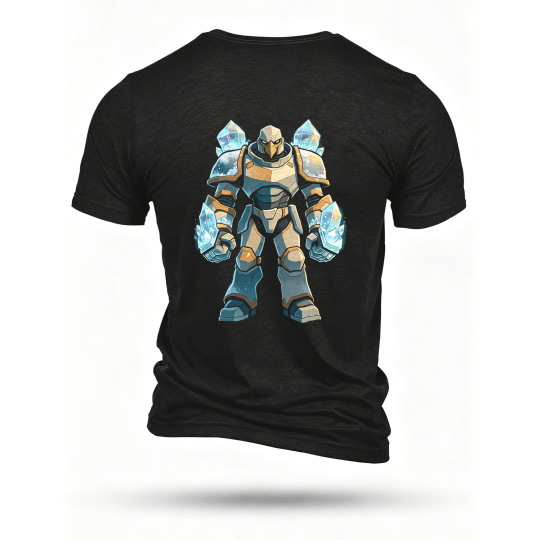 Black T-shirt, back print