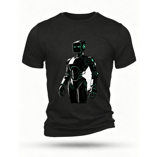 Black T-shirt, front print