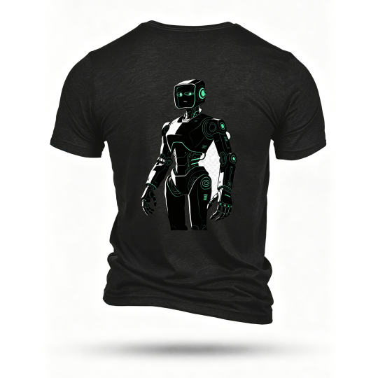 Black T-shirt, back print