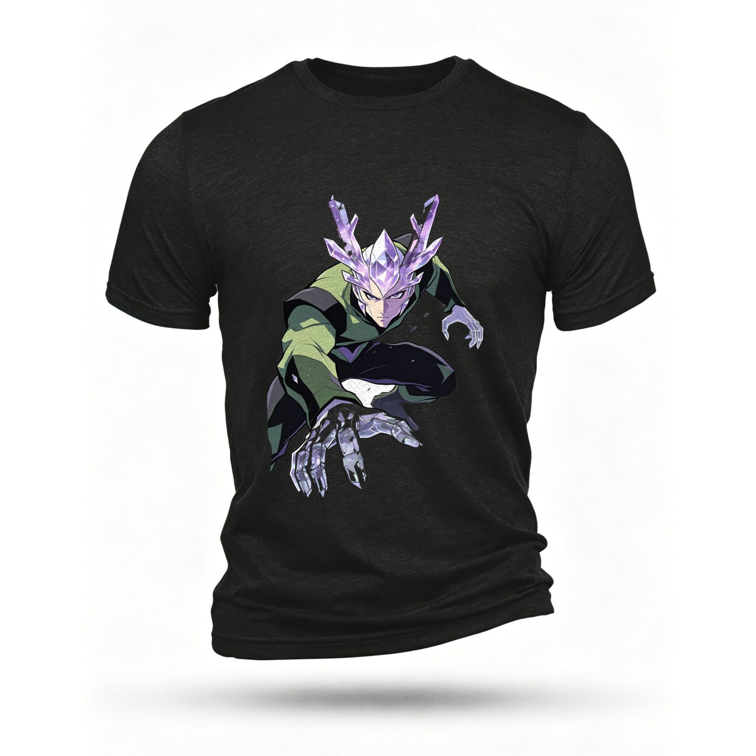 Black T-shirt, front print