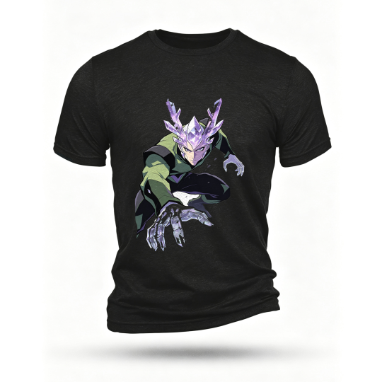 Black T-shirt, front print