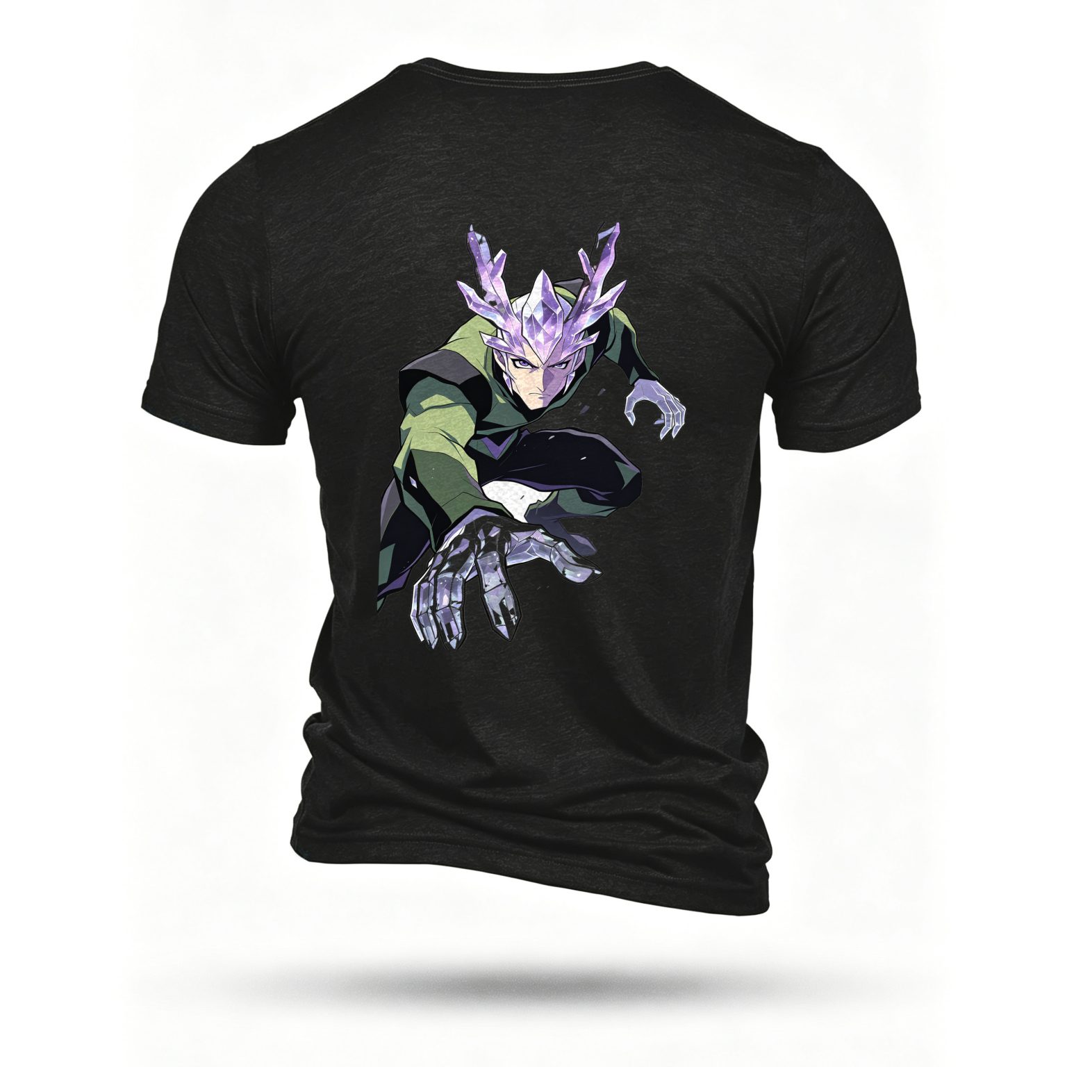 Black T-shirt, back print