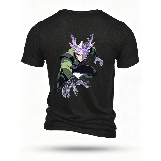 Black T-shirt, back print