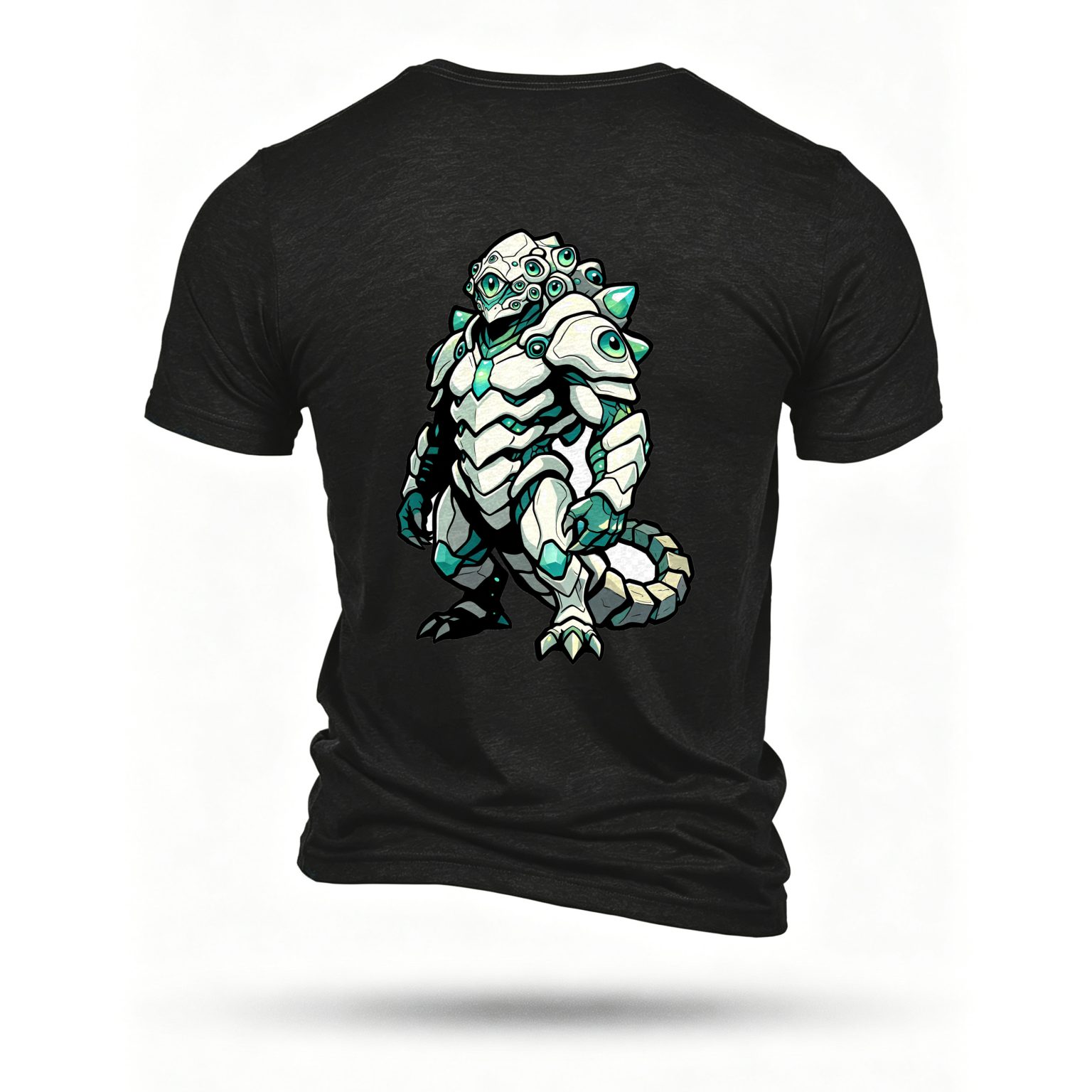 Black T-shirt, back print