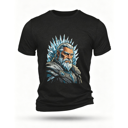 Black T-shirt, front print