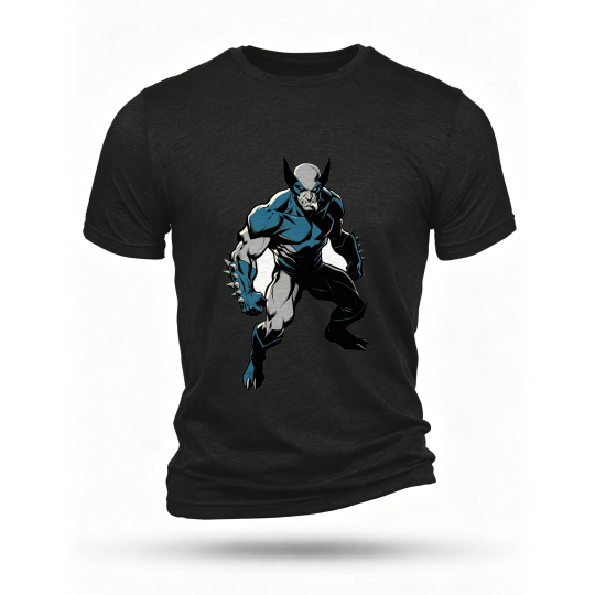 Black T-shirt, front print