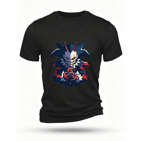 Black T-shirt, front print