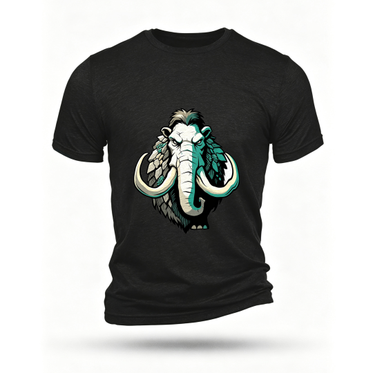 Black T-shirt, front print