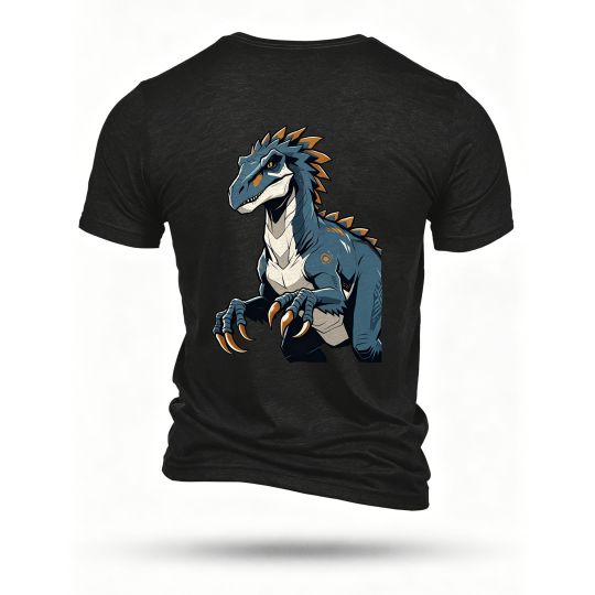 Black T-shirt, back print