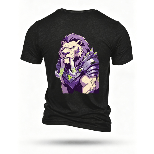 Black T-shirt, back print