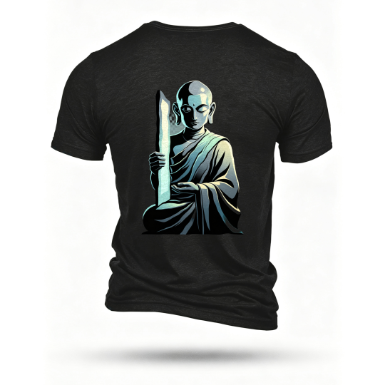 Black T-shirt, back print