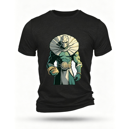 Black T-shirt, front print