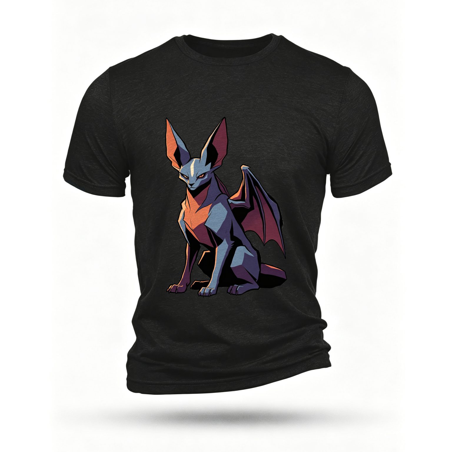 Black T-shirt, front print