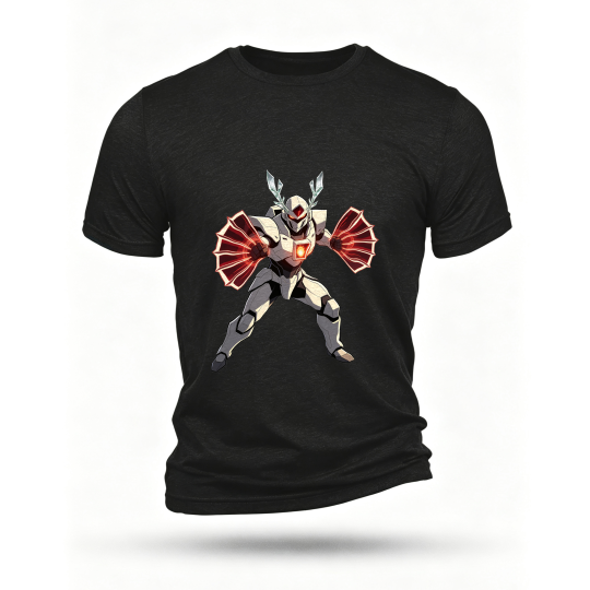 Black T-shirt, front print