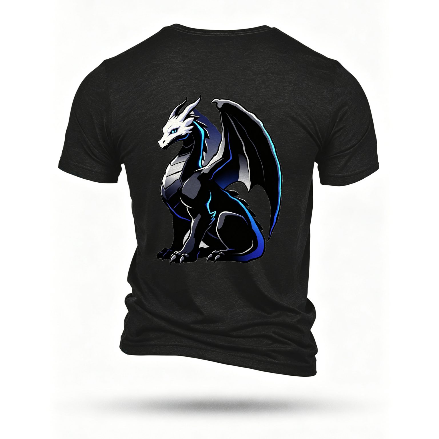 Black T-shirt, back print