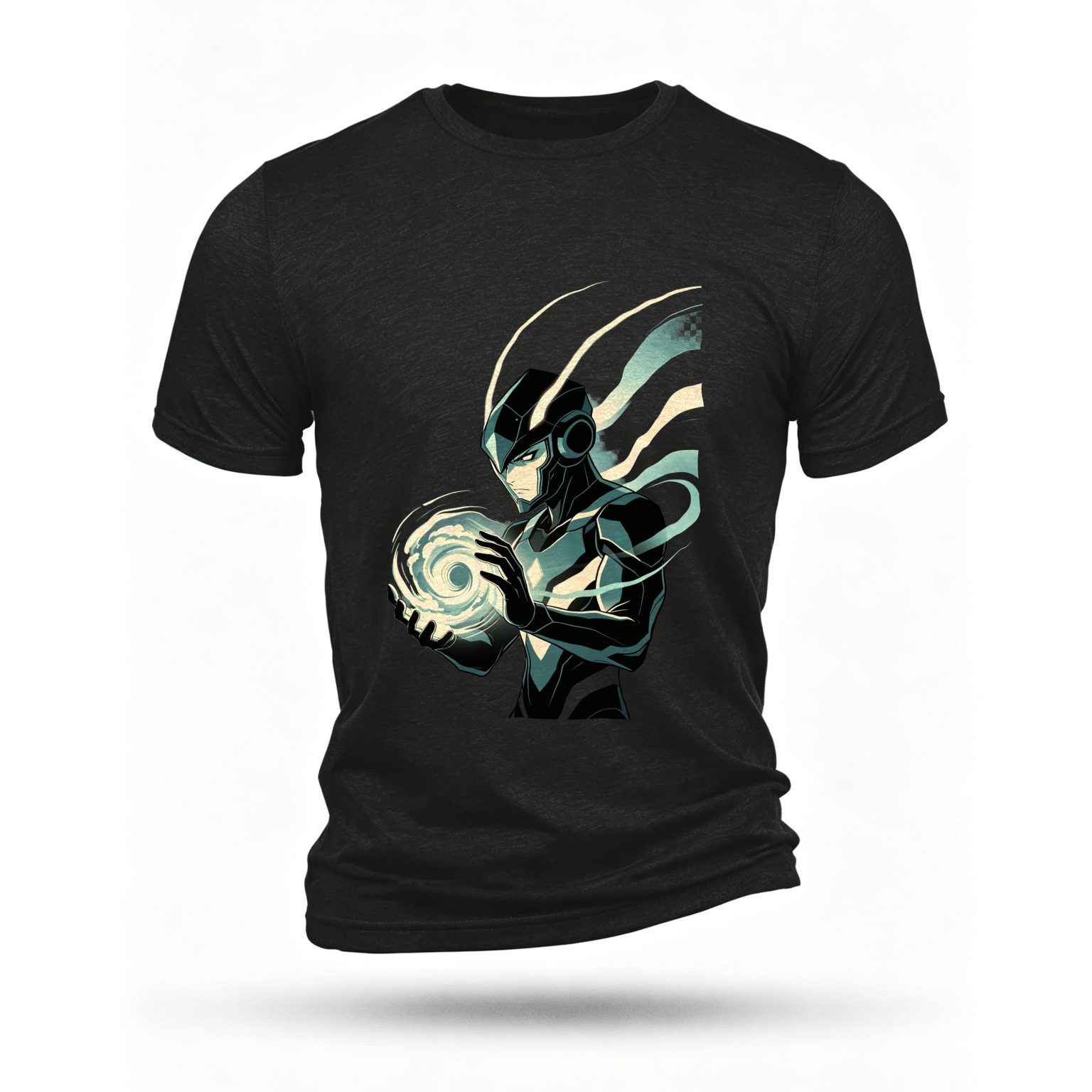 Black T-shirt, front print