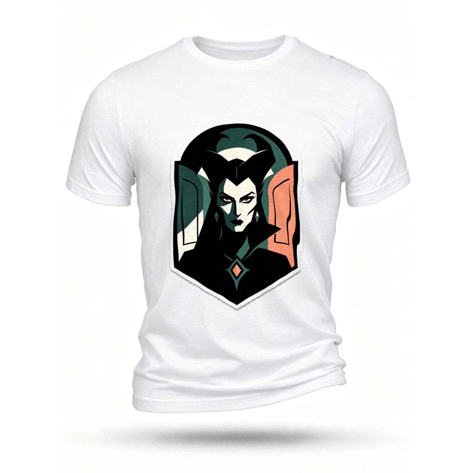 White T-shirt, front print