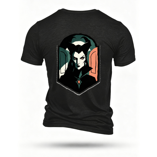 Black T-shirt, back print