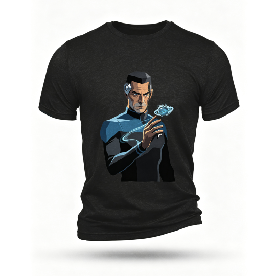 Black T-shirt, front print