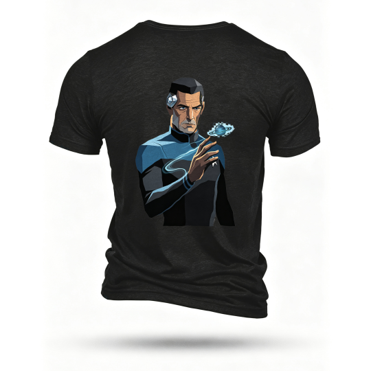 Black T-shirt, back print