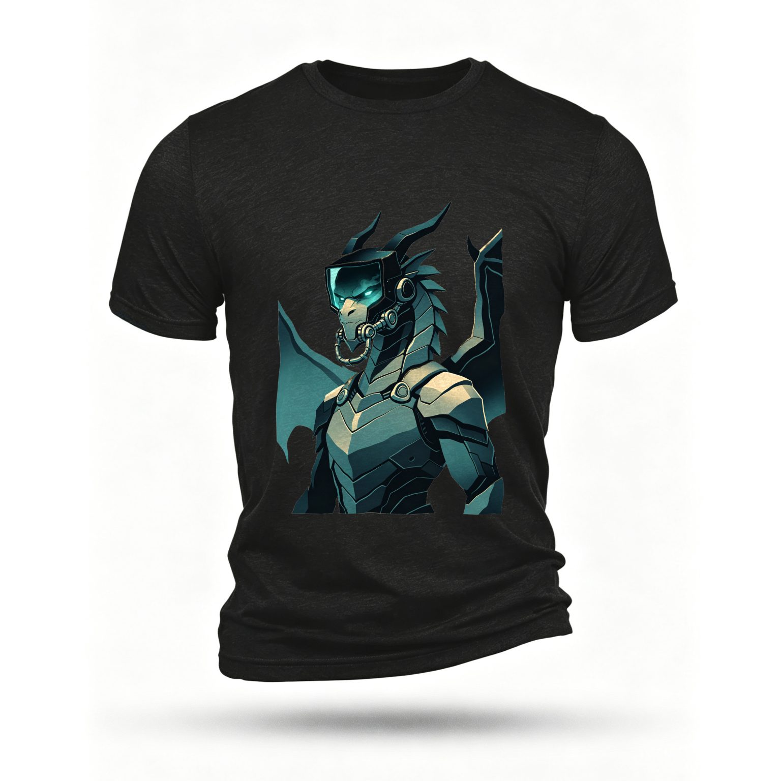 Black T-shirt, front print