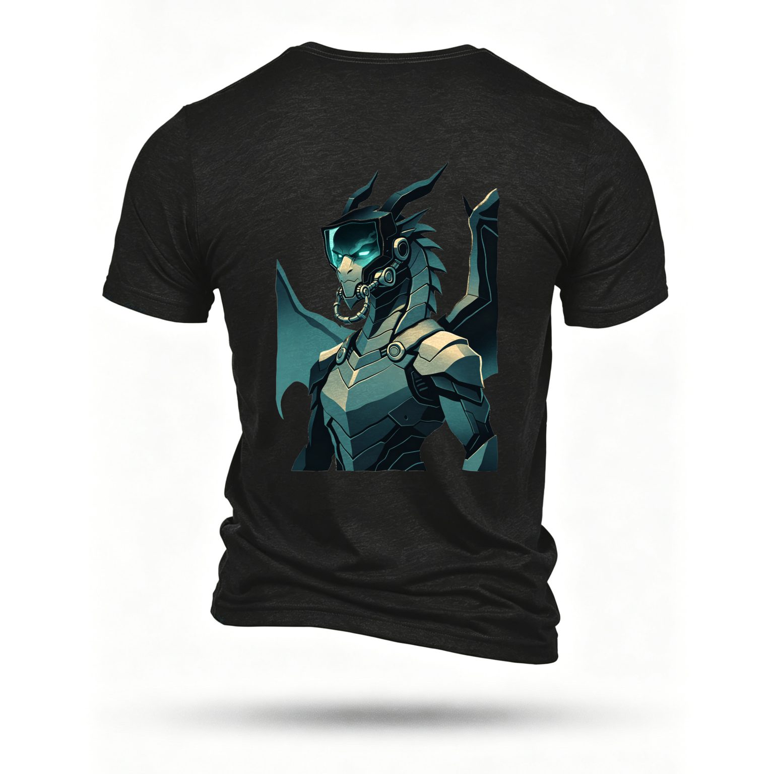 Black T-shirt, back print