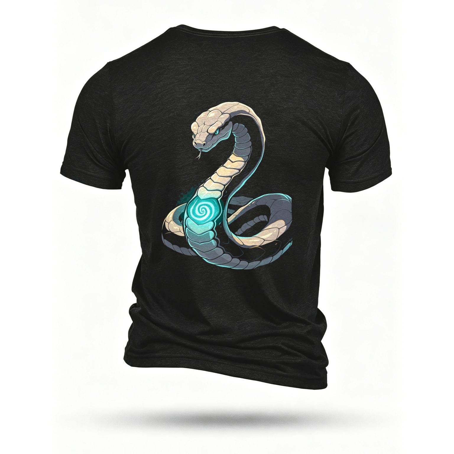 Black T-shirt, back print