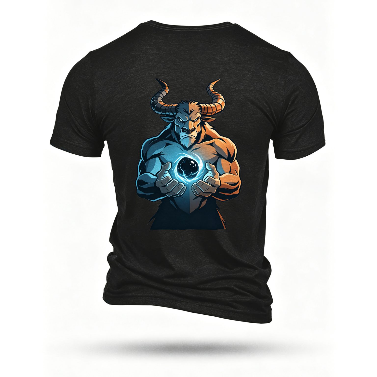 Black T-shirt, back print