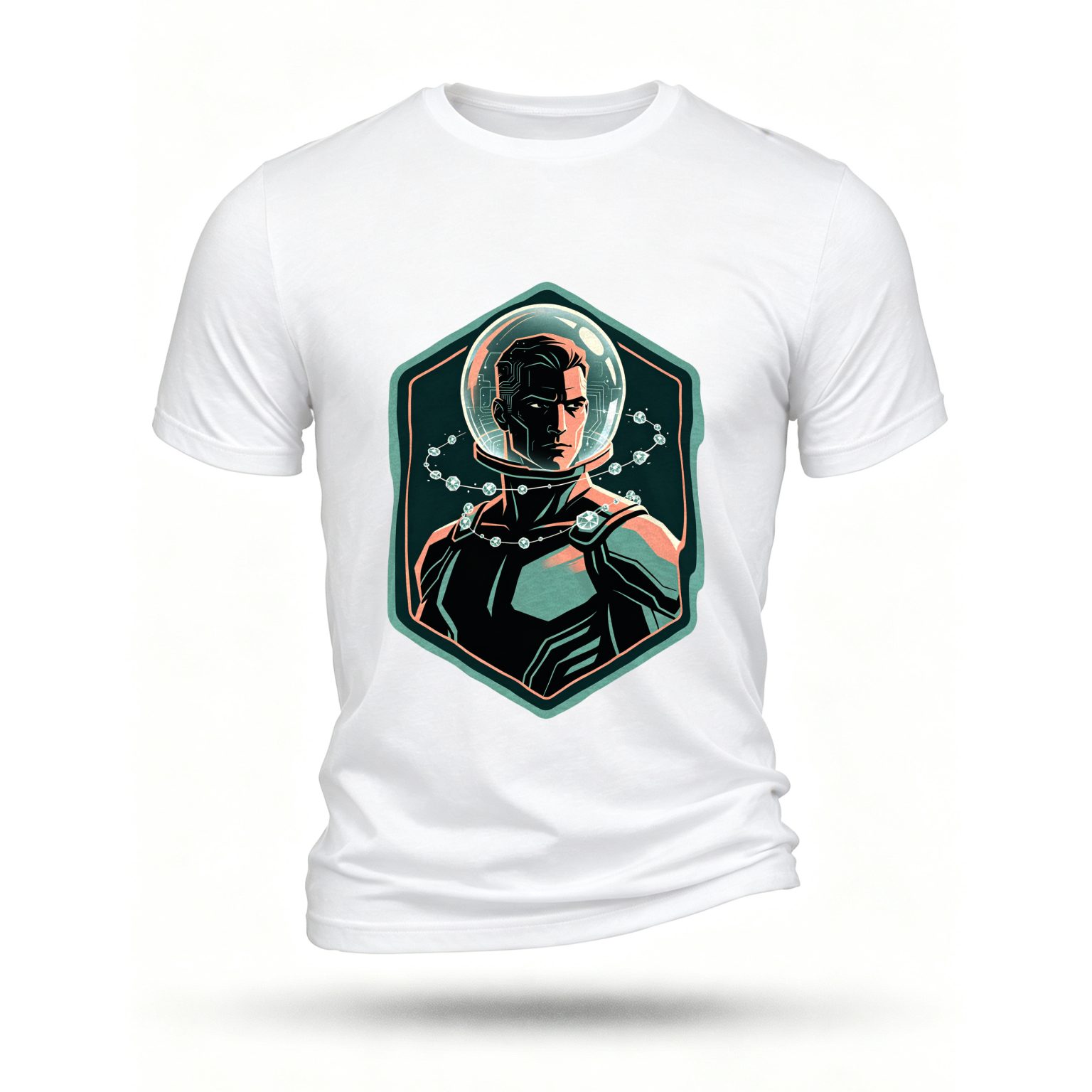 White T-shirt, front print