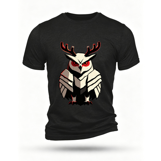 Black T-shirt, front print