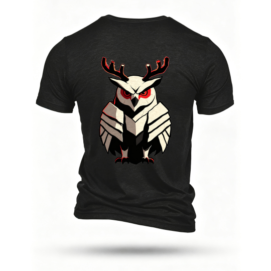 Black T-shirt, back print