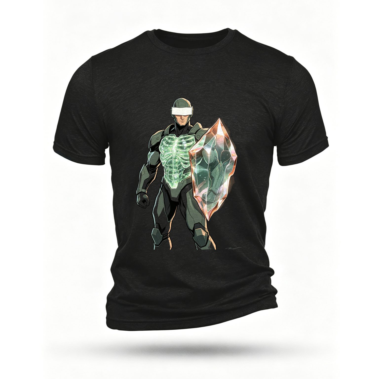 Black T-shirt, front print