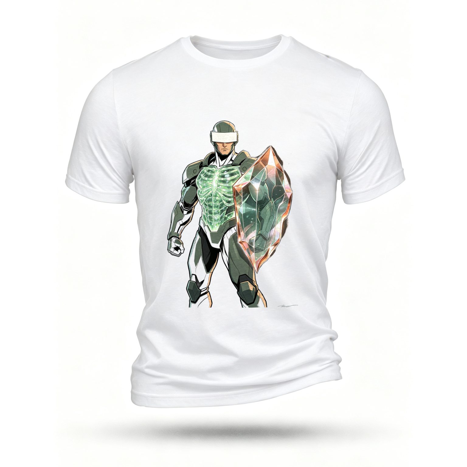 White T-shirt, front print