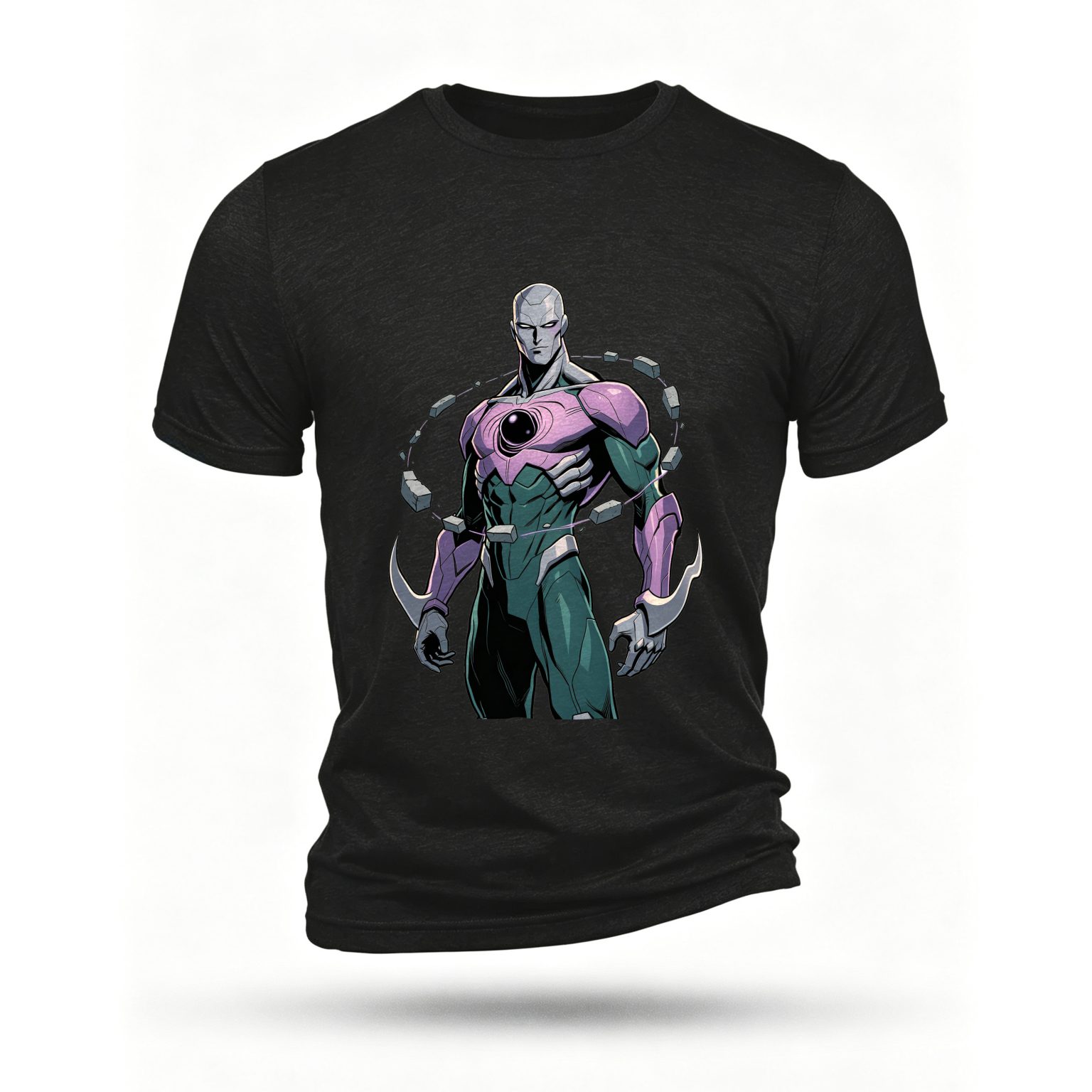 Black T-shirt, front print