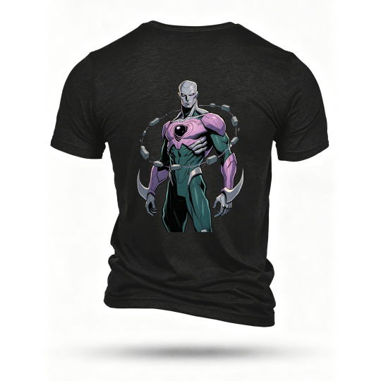 Black T-shirt, back print