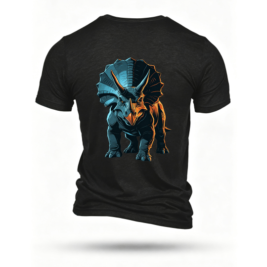 Black T-shirt, back print