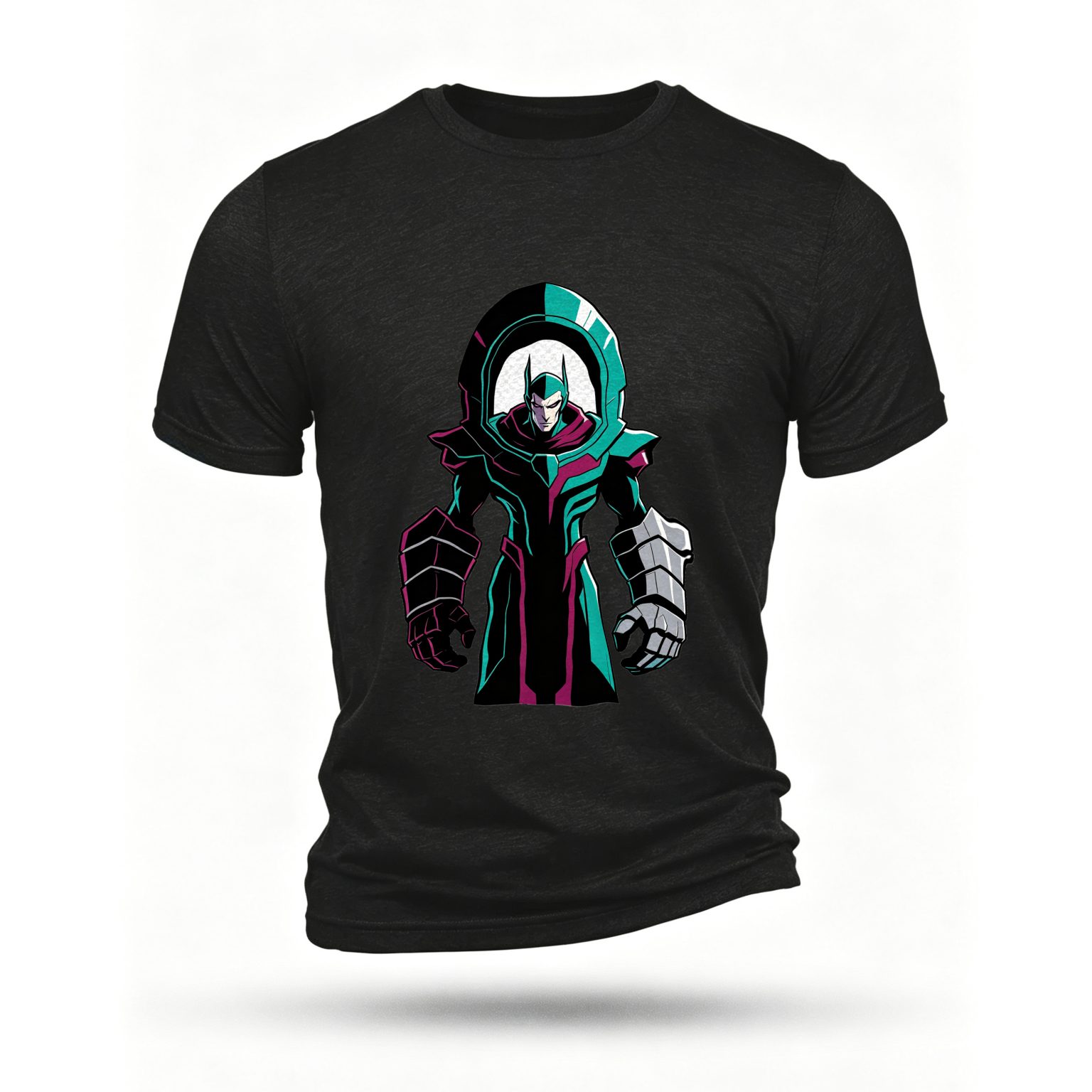 Black T-shirt, front print