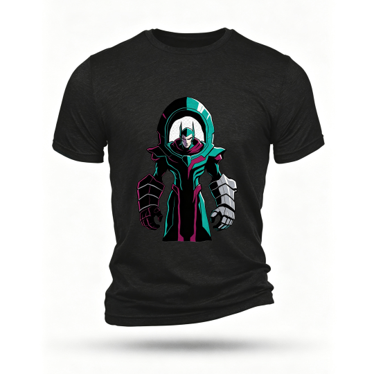 Black T-shirt, front print