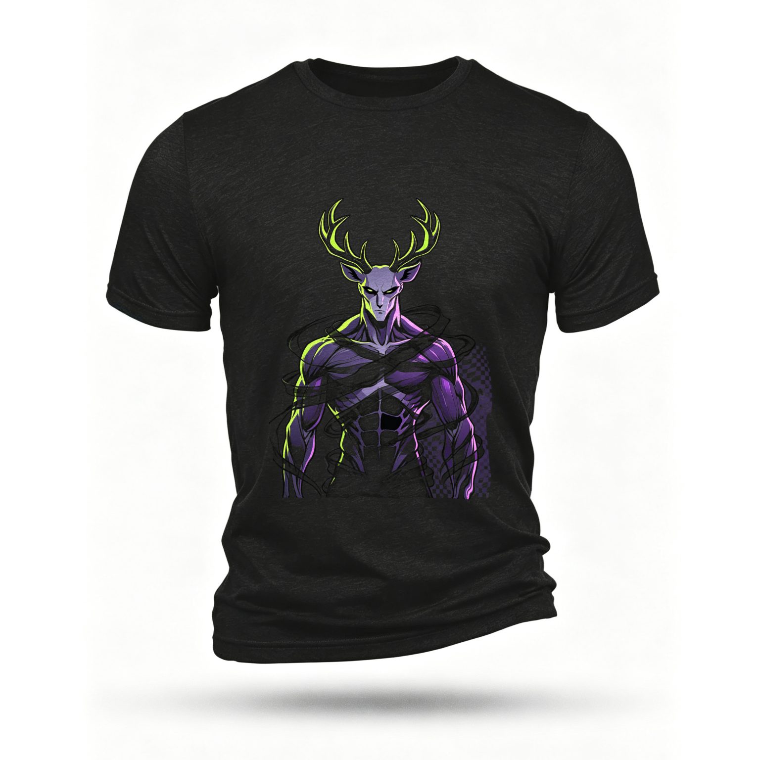 Black T-shirt, front print