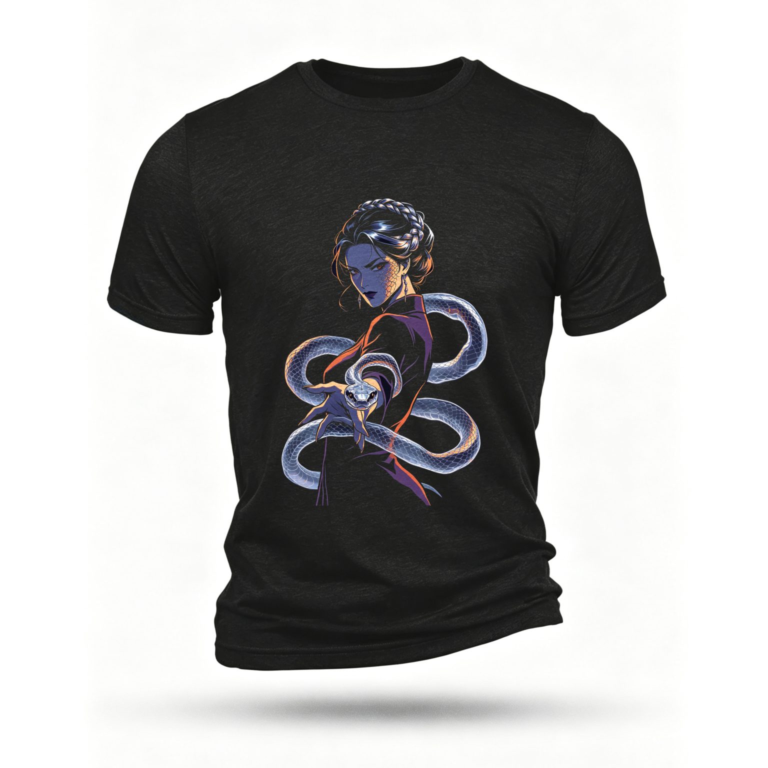 Black T-shirt, front print
