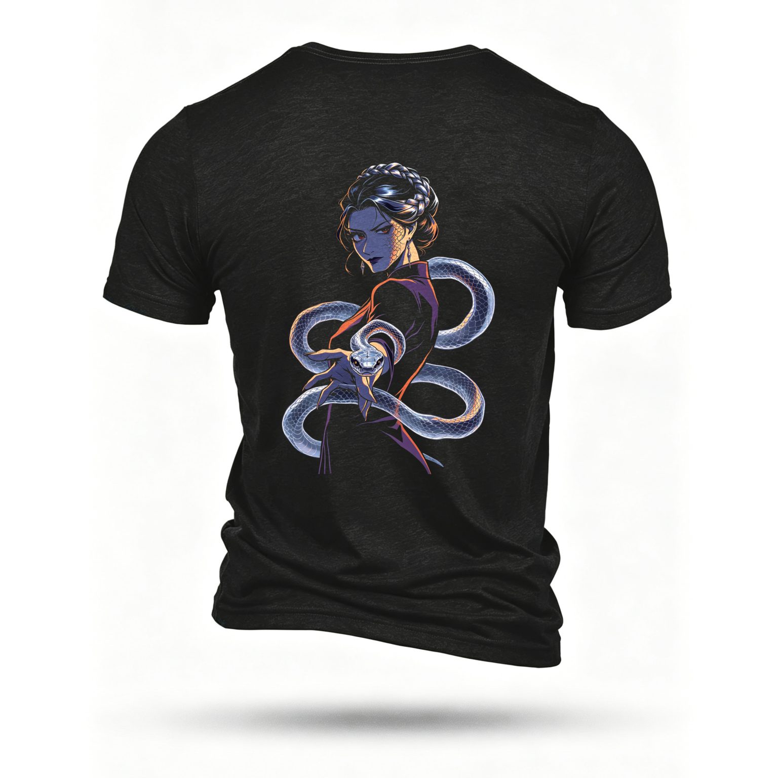 Black T-shirt, back print