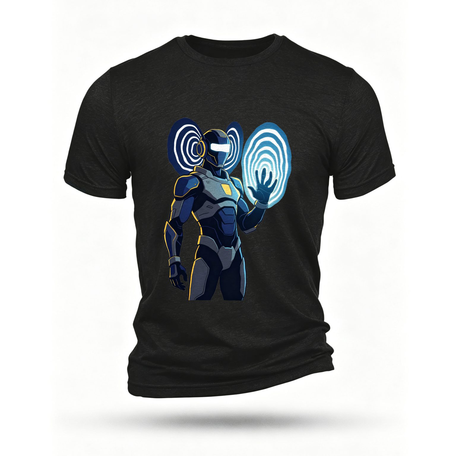 Black T-shirt, front print